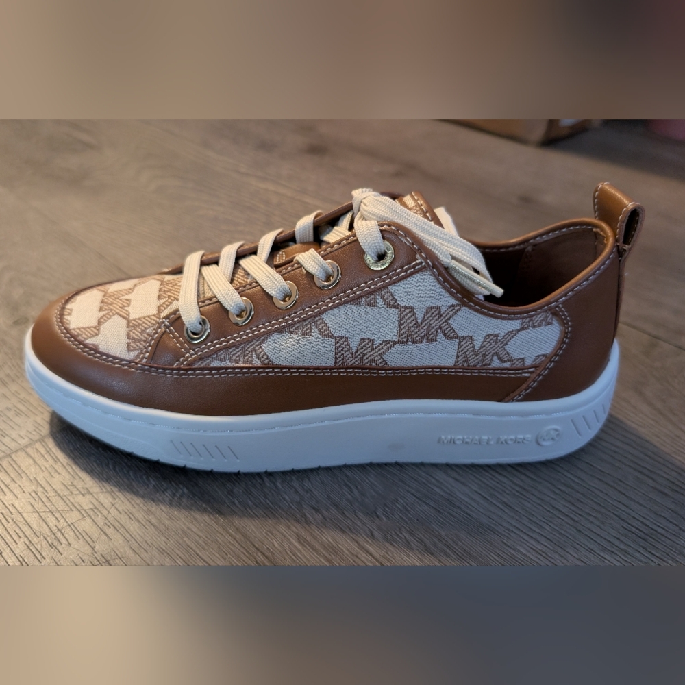 Michael Kors Brown and White Women's Sneakers - Picture 3 of 5